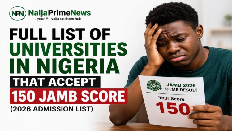 Universities in Nigeria That Accept 150 JAMB Score