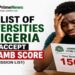Universities in Nigeria That Accept 150 JAMB Score